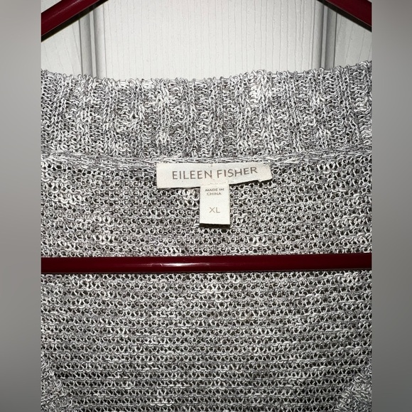 Eileen Fisher XL Neutral V-Neck Sweater - Picture 2 of 7